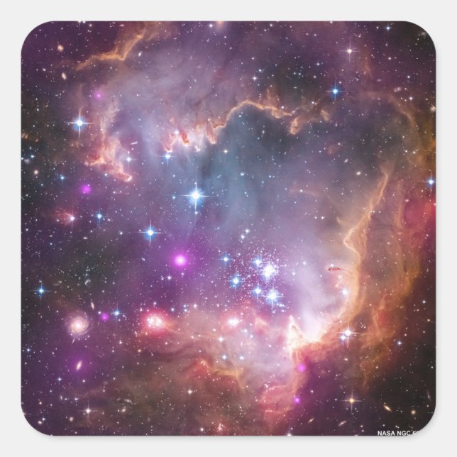 Space Scene Square Sticker (Front)