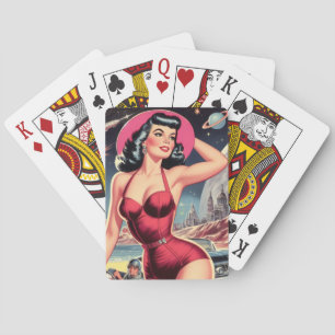 Space Sci-fi Pin-up Poker Cards