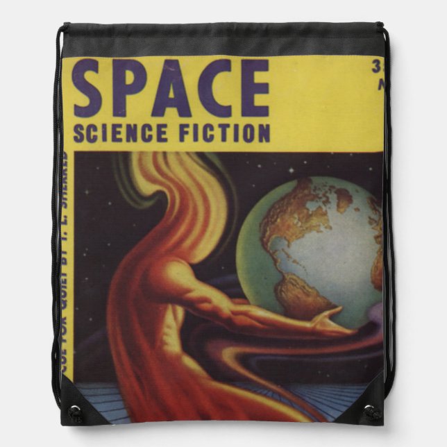 SPACE science fiction comic book comics bright fun Drawstring Bag (Front)