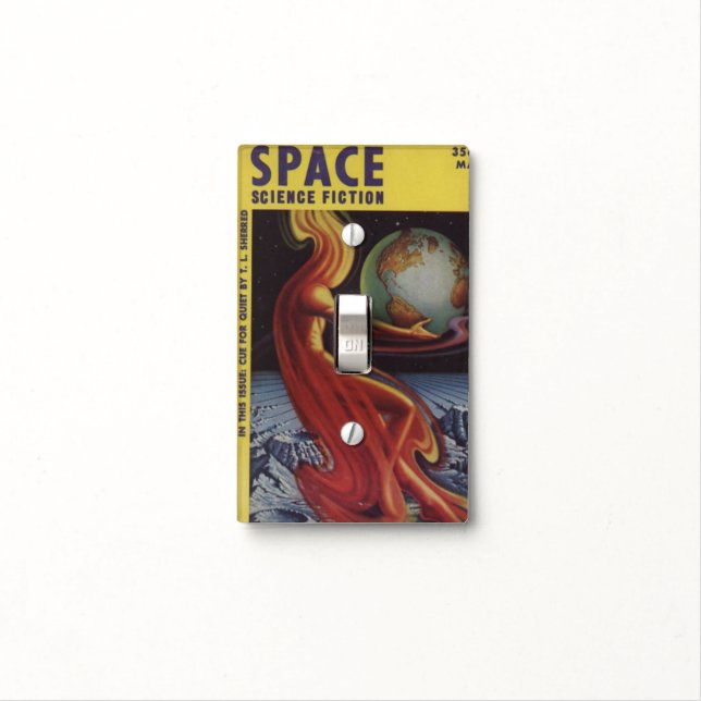 SPACE science fiction comic book comics bright fun Light Switch Cover (In Situ)