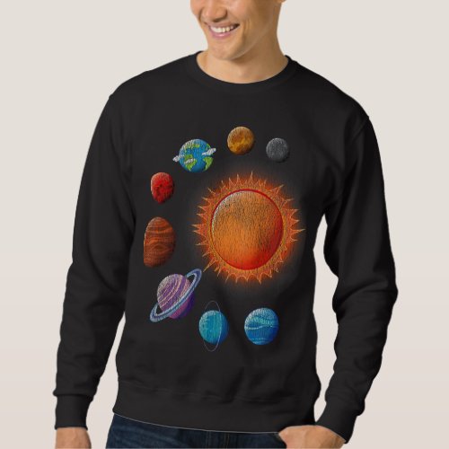 Space Scientist Astronomy Planets Sun Astronaut Sc Sweatshirt
