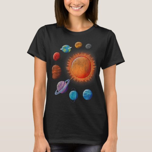 Space Scientist Astronomy Planets Sun Astronaut Sc T_Shirt