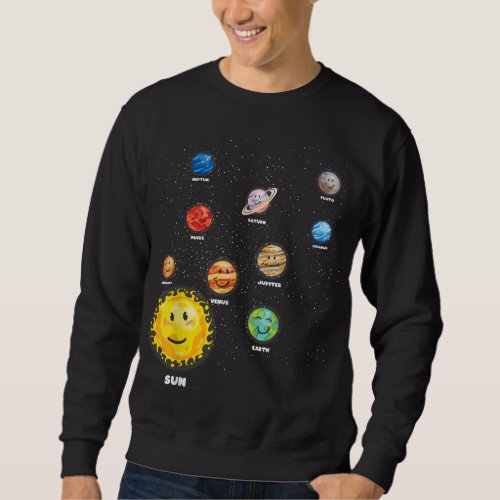 Space Scientist Planets Astronomy Space Travel Kid Sweatshirt