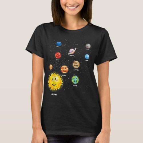 Space Scientist Planets Astronomy Space Travel Kid T_Shirt