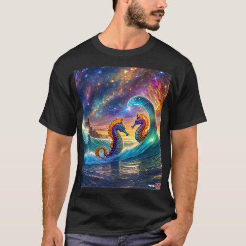 SPace Seahorses Design By Rich AMeN Gill T_Shirt