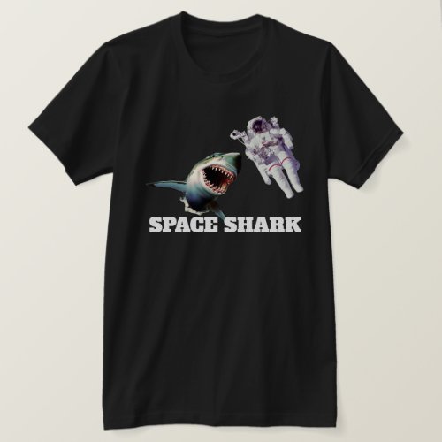 Space Shark with Astronaut T_Shirt