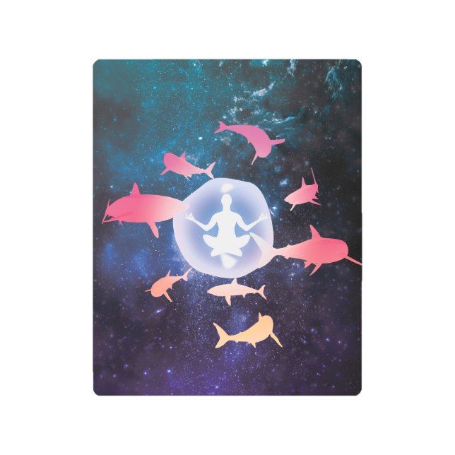Space Sharks and Meditation Art (Front)