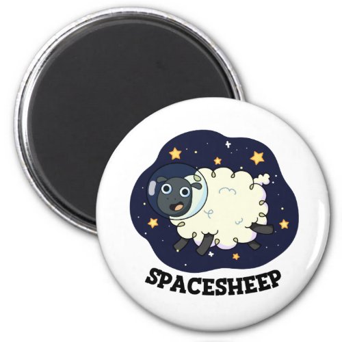 Space Sheep Funny Astronaut Sheep Pun Magnet