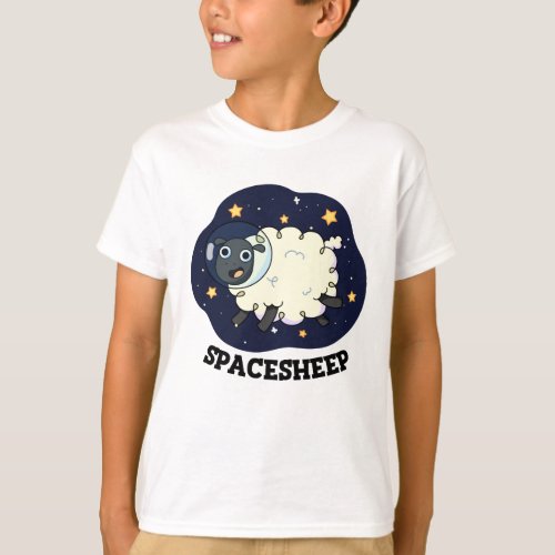 Space Sheep Funny Astronaut Sheep Pun T_Shirt
