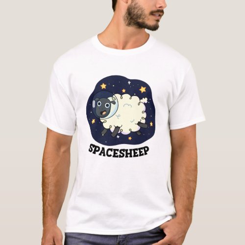 Space Sheep Funny Astronaut Sheep Pun T_Shirt