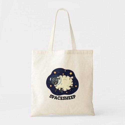 Space Sheep Funny Astronaut Sheep Pun Tote Bag