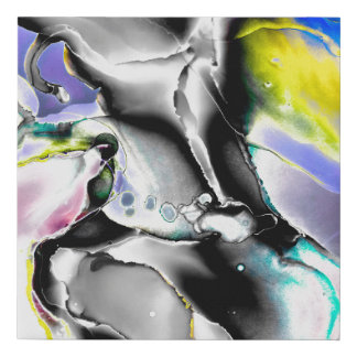 Space. Shiny White Background. Smoke Slate Picture Faux Canvas Print