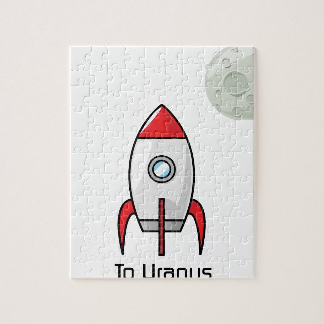 Space ship and Planet Jigsaw Puzzle (Vertical)