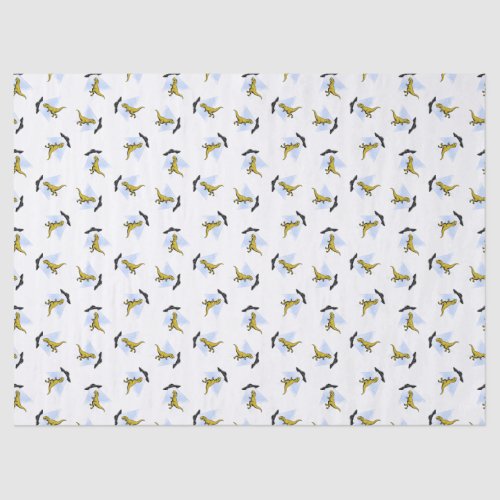 Space ship beaming up t-rex tissue paper