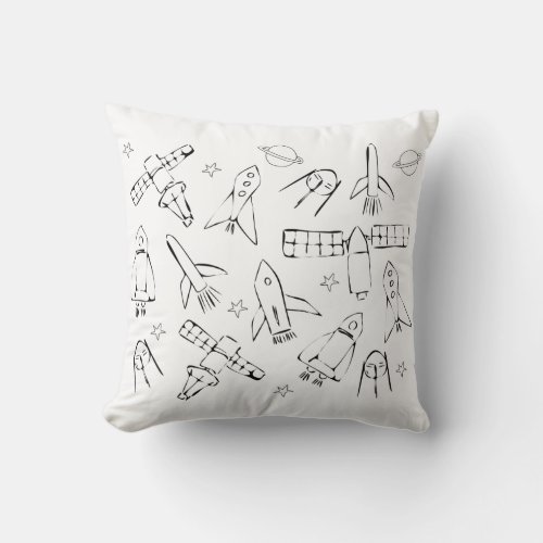 Space ships  throw pillow