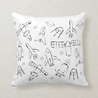Space ships  throw pillow