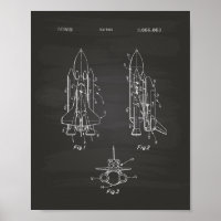 Space Shuttle 1975 Patent Art - Chalkboard