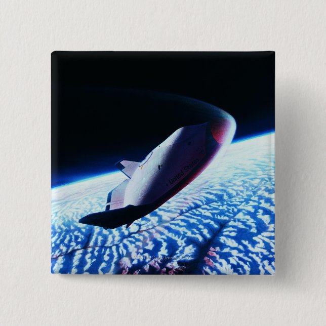Space Shuttle 3 Pinback Button (Front)