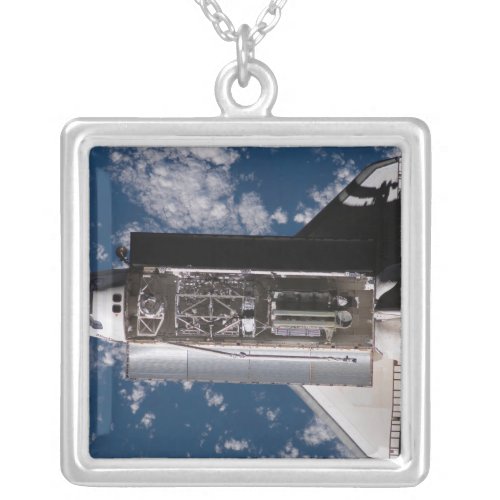 Space Shuttle Atlantis 2 Silver Plated Necklace