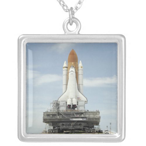 Space shuttle Atlantis 2 Silver Plated Necklace