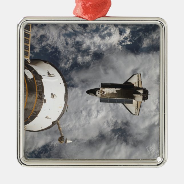 Space Shuttle Atlantis 3 Metal Ornament (Front)