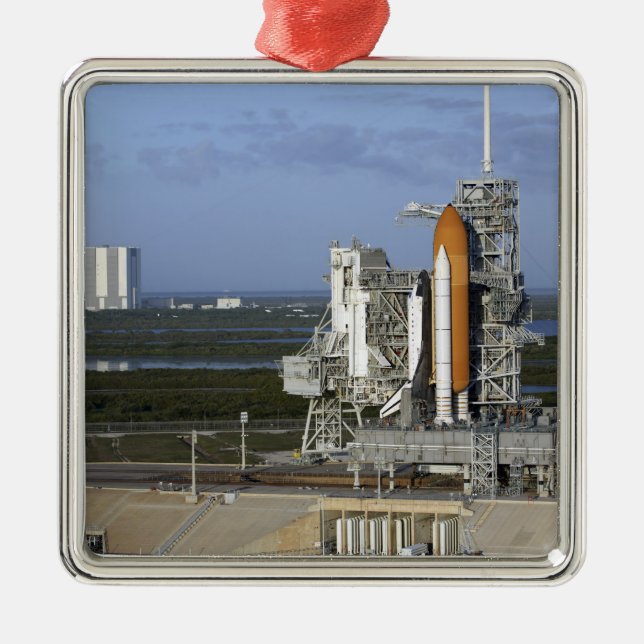 Space shuttle Atlantis 3 Metal Ornament (Front)