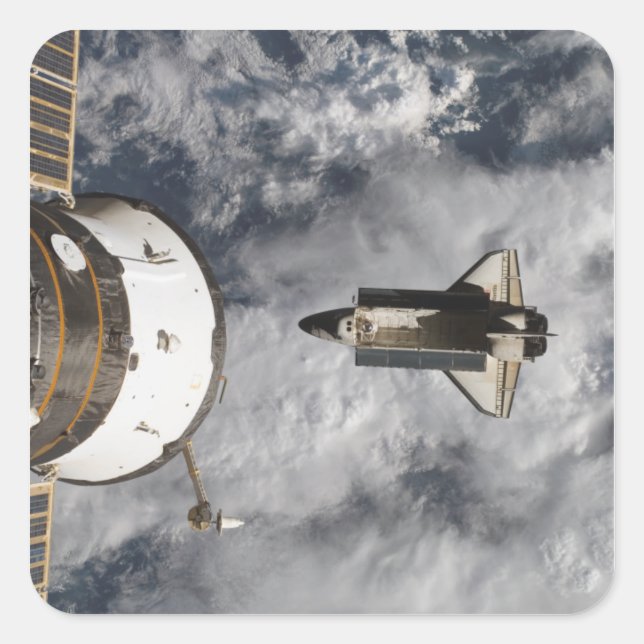 Space Shuttle Atlantis 3 Square Sticker (Front)