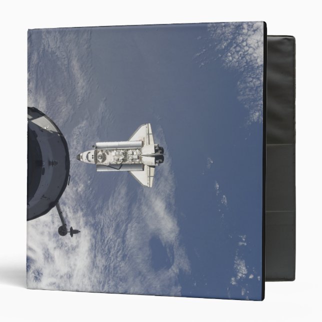 Space Shuttle Atlantis and a Russian spacecraft 3 Ring Binder (Front/Inside)
