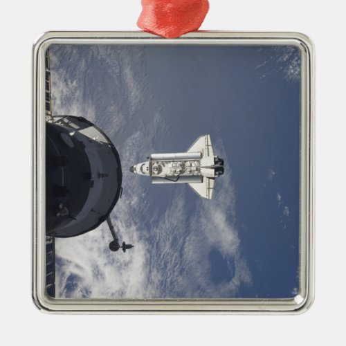 Space Shuttle Atlantis and a Russian spacecraft Metal Ornament