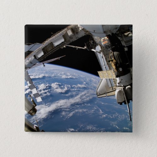 Space Shuttle Atlantis and a Soyuz spacecraft Pinback Button