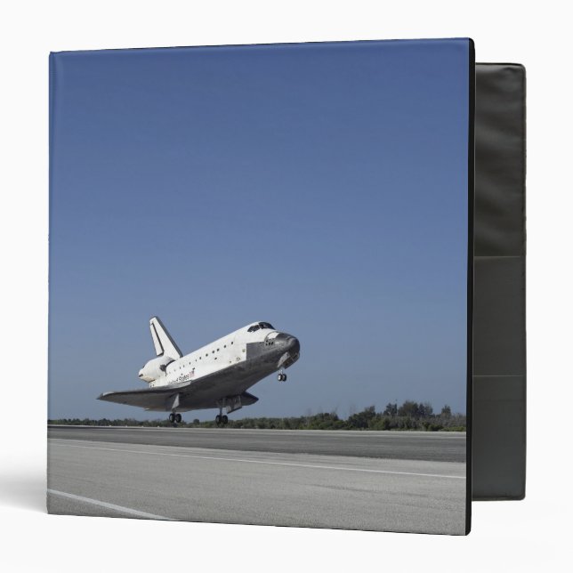 Space shuttle Atlantis approaching Runway 33 3 Ring Binder (Front/Inside)