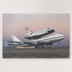 Space Shuttle Atlantis Atop Nasa's 747 Jigsaw Puzzle