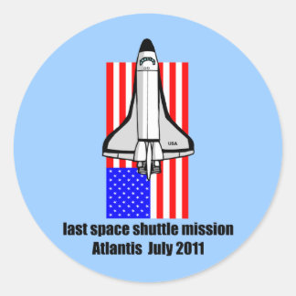 space shuttle Atlantis Classic Round Sticker