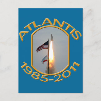 Space Shuttle Atlantis Final Lift Off Photo Postcard