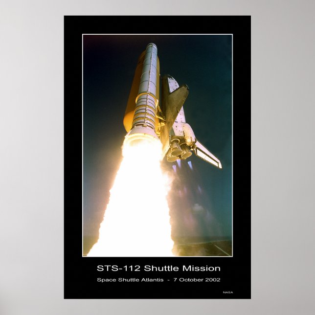 Space Shuttle Atlantis Lift-off - October 7, 2002 Poster (Front)