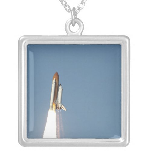 Space Shuttle Atlantis lifts off 11 Silver Plated Necklace