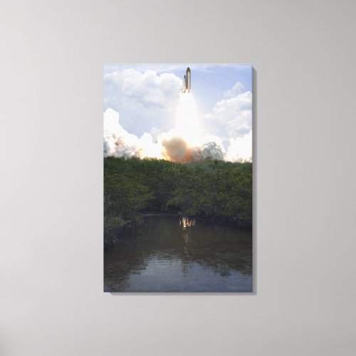 Space Shuttle Atlantis lifts off 12 Canvas Print