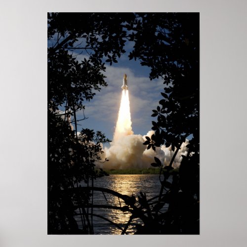 Space Shuttle Atlantis lifts off 12 Poster