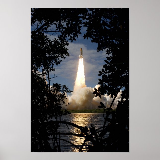 Space Shuttle Atlantis lifts off 12 Poster (Front)