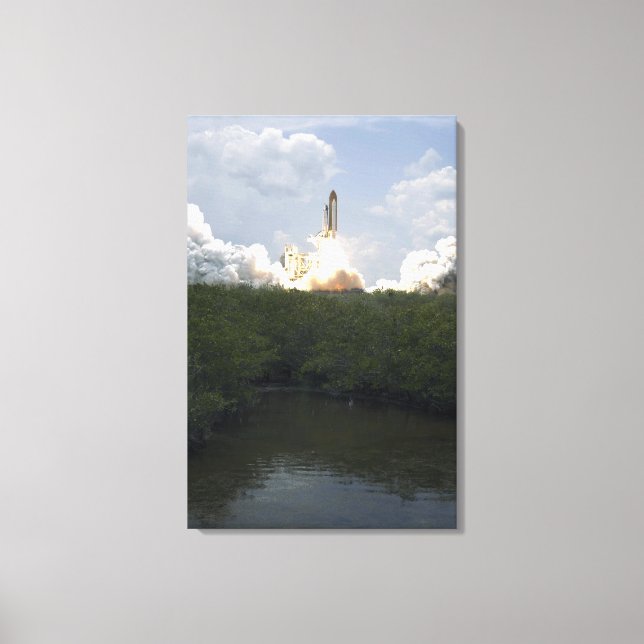Space Shuttle Atlantis lifts off 13 Canvas Print (Front)