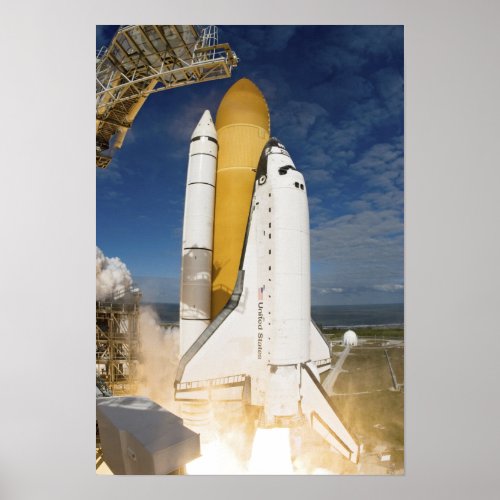 Space Shuttle Atlantis lifts off 13 Poster