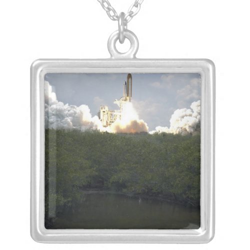 Space Shuttle Atlantis lifts off 13 Silver Plated Necklace