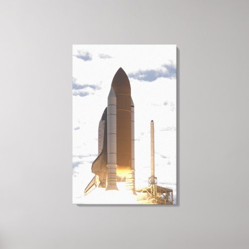 Space Shuttle Atlantis lifts off 14 Canvas Print