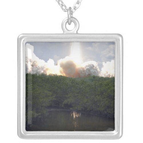 Space Shuttle Atlantis lifts off 14 Silver Plated Necklace