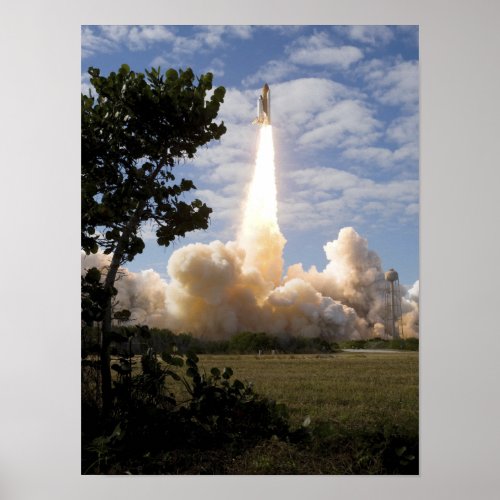 Space Shuttle Atlantis lifts off 15 Poster