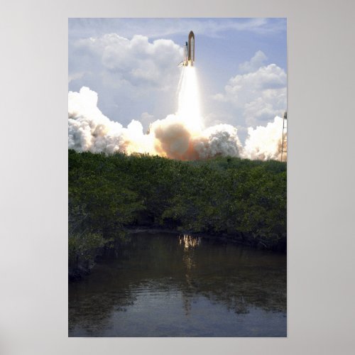 Space Shuttle Atlantis lifts off 16 Poster