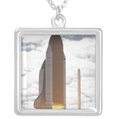 Space Shuttle Atlantis lifts off 16 Silver Plated Necklace