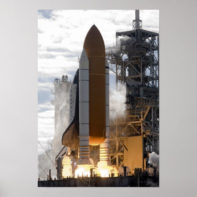 Space Shuttle Atlantis lifts off 17 Poster (Front)