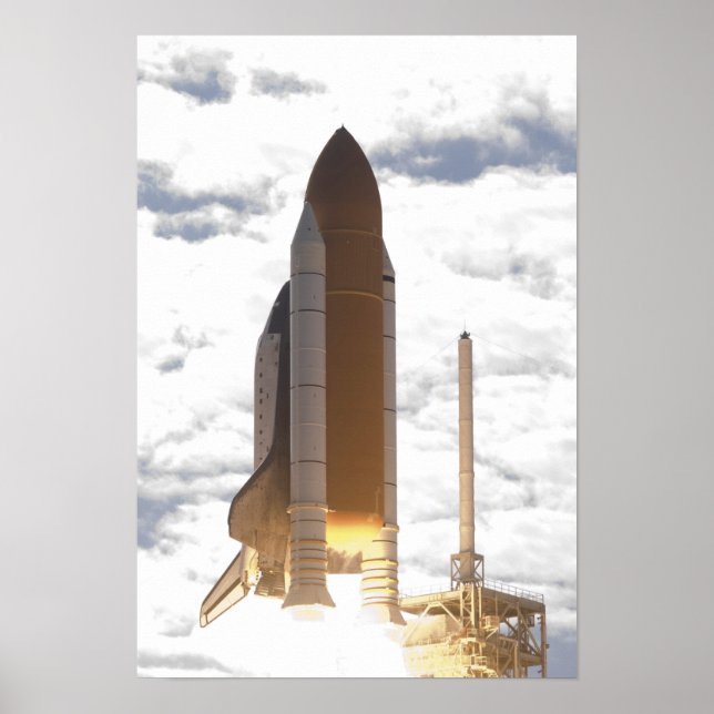 Space Shuttle Atlantis lifts off 18 Poster (Front)