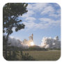 Space Shuttle Atlantis lifts off 18 Square Sticker